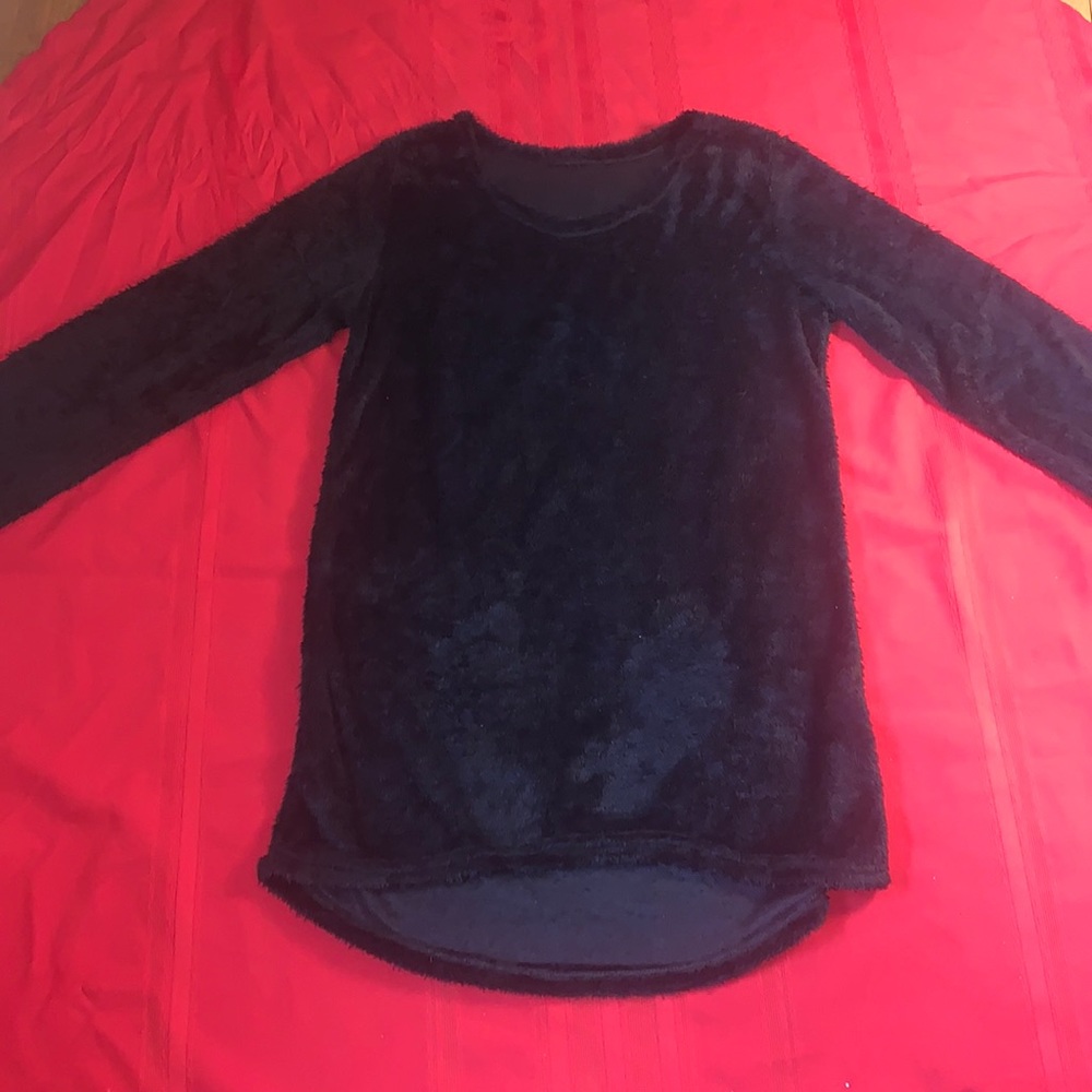 Long Black Furry Sweater